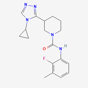 3-(4-cyclopropyl-1,2,4-triazol-3-yl)-N-(2-fluoro-3-methylphenyl)piperidine-1-carboxamide