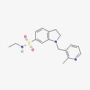 molecular formula C17H21N3O2S B7676298 N-ethyl-1-[(2-methylpyridin-3-yl)methyl]-2,3-dihydroindole-6-sulfonamide 