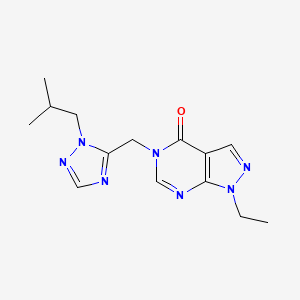 1-Ethyl-5-[[2-(2-methylpropyl)-1,2,4-triazol-3-yl]methyl]pyrazolo[3,4-d]pyrimidin-4-one