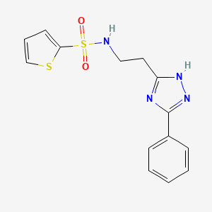 N-[2-(3-phenyl-1H-1,2,4-triazol-5-yl)ethyl]thiophene-2-sulfonamide