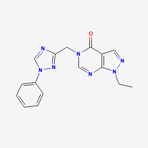 1-Ethyl-5-[(1-phenyl-1,2,4-triazol-3-yl)methyl]pyrazolo[3,4-d]pyrimidin-4-one