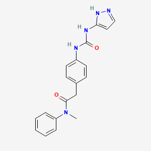 N-methyl-N-phenyl-2-[4-(1H-pyrazol-5-ylcarbamoylamino)phenyl]acetamide