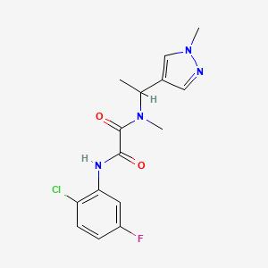 N-(2-chloro-5-fluorophenyl)-N'-methyl-N'-[1-(1-methylpyrazol-4-yl)ethyl]oxamide