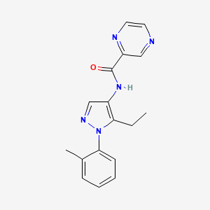 N-[5-ethyl-1-(2-methylphenyl)pyrazol-4-yl]pyrazine-2-carboxamide