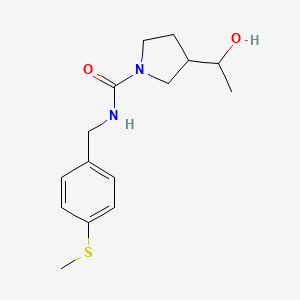 3-(1-hydroxyethyl)-N-[(4-methylsulfanylphenyl)methyl]pyrrolidine-1-carboxamide