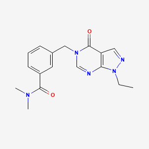 3-[(1-ethyl-4-oxopyrazolo[3,4-d]pyrimidin-5-yl)methyl]-N,N-dimethylbenzamide