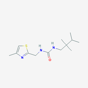 molecular formula C13H23N3OS B7676406 1-[(4-Methyl-1,3-thiazol-2-yl)methyl]-3-(2,2,3-trimethylbutyl)urea 