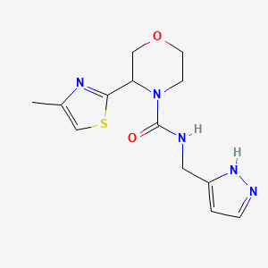 3-(4-methyl-1,3-thiazol-2-yl)-N-(1H-pyrazol-5-ylmethyl)morpholine-4-carboxamide