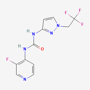 1-(3-Fluoropyridin-4-yl)-3-[1-(2,2,2-trifluoroethyl)pyrazol-3-yl]urea