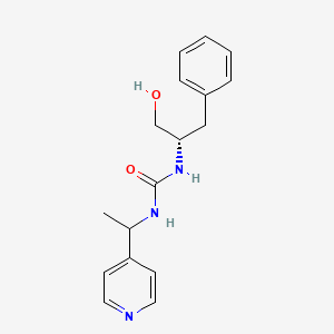 molecular formula C17H21N3O2 B7676435 1-[(2S)-1-hydroxy-3-phenylpropan-2-yl]-3-(1-pyridin-4-ylethyl)urea 