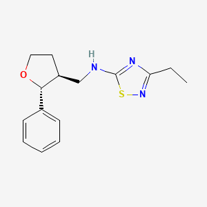 molecular formula C15H19N3OS B7676445 3-ethyl-N-[[(2R,3S)-2-phenyloxolan-3-yl]methyl]-1,2,4-thiadiazol-5-amine 