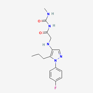 2-[[1-(4-fluorophenyl)-5-propylpyrazol-4-yl]amino]-N-(methylcarbamoyl)acetamide