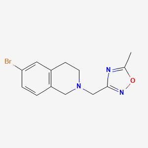 3-[(6-bromo-3,4-dihydro-1H-isoquinolin-2-yl)methyl]-5-methyl-1,2,4-oxadiazole