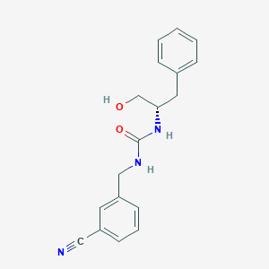 1-[(3-cyanophenyl)methyl]-3-[(2S)-1-hydroxy-3-phenylpropan-2-yl]urea