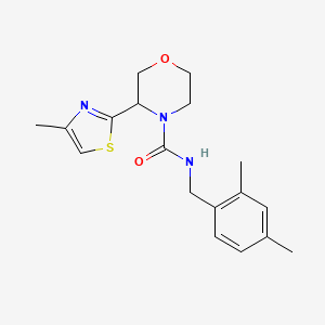 N-[(2,4-dimethylphenyl)methyl]-3-(4-methyl-1,3-thiazol-2-yl)morpholine-4-carboxamide