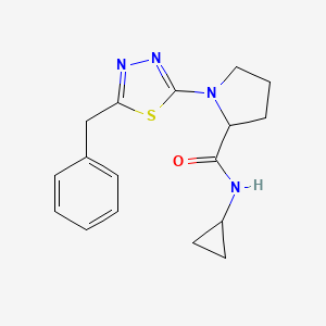 1-(5-benzyl-1,3,4-thiadiazol-2-yl)-N-cyclopropylpyrrolidine-2-carboxamide