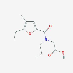 2-[(5-Ethyl-4-methylfuran-2-carbonyl)-propylamino]acetic acid