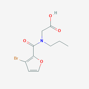 molecular formula C10H12BrNO4 B7676552 2-[(3-Bromofuran-2-carbonyl)-propylamino]acetic acid 