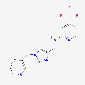 N-[[1-(pyridin-3-ylmethyl)triazol-4-yl]methyl]-4-(trifluoromethyl)pyridin-2-amine