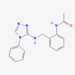 N-[2-[[(4-phenyl-1,2,4-triazol-3-yl)amino]methyl]phenyl]acetamide