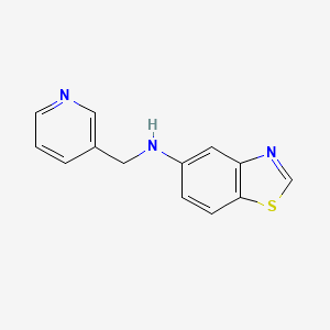 molecular formula C13H11N3S B7676585 N-(pyridin-3-ylmethyl)-1,3-benzothiazol-5-amine 