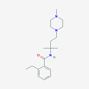 molecular formula C19H31N3O B7676599 2-ethyl-N-[2-methyl-4-(4-methylpiperazin-1-yl)butan-2-yl]benzamide 