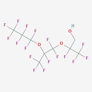 molecular formula C9H3F17O3 B076766 2,3,3,3-四氟-2-(1,1,2,3,3,3-六氟-2-(全氟丙氧基)丙氧基)丙醇 CAS No. 14548-74-4