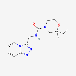 2-ethyl-2-methyl-N-([1,2,4]triazolo[4,3-a]pyridin-3-ylmethyl)morpholine-4-carboxamide