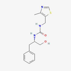 1-[(2S)-1-hydroxy-3-phenylpropan-2-yl]-3-[(4-methyl-1,3-thiazol-5-yl)methyl]urea