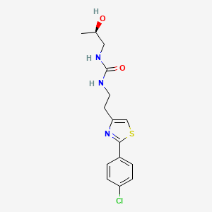 1-[2-[2-(4-chlorophenyl)-1,3-thiazol-4-yl]ethyl]-3-[(2R)-2-hydroxypropyl]urea