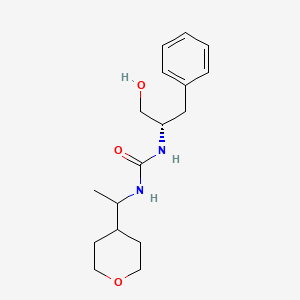 1-[(2S)-1-hydroxy-3-phenylpropan-2-yl]-3-[1-(oxan-4-yl)ethyl]urea