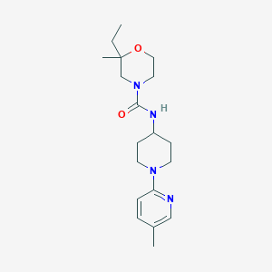 2-ethyl-2-methyl-N-[1-(5-methylpyridin-2-yl)piperidin-4-yl]morpholine-4-carboxamide