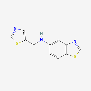 molecular formula C11H9N3S2 B7676653 N-(1,3-thiazol-5-ylmethyl)-1,3-benzothiazol-5-amine 