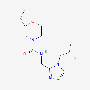 2-ethyl-2-methyl-N-[[1-(2-methylpropyl)imidazol-2-yl]methyl]morpholine-4-carboxamide