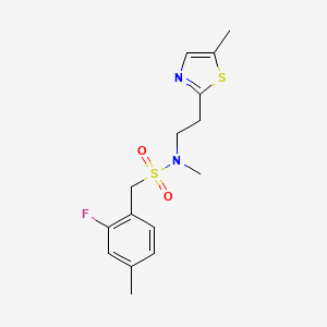 1-(2-fluoro-4-methylphenyl)-N-methyl-N-[2-(5-methyl-1,3-thiazol-2-yl)ethyl]methanesulfonamide