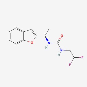 molecular formula C13H14F2N2O2 B7676706 1-[(1R)-1-(1-benzofuran-2-yl)ethyl]-3-(2,2-difluoroethyl)urea 