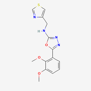 5-(2,3-dimethoxyphenyl)-N-(1,3-thiazol-4-ylmethyl)-1,3,4-oxadiazol-2-amine