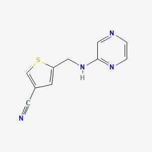 molecular formula C10H8N4S B7676766 5-[(Pyrazin-2-ylamino)methyl]thiophene-3-carbonitrile 