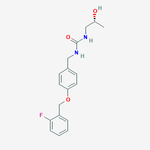 1-[[4-[(2-fluorophenyl)methoxy]phenyl]methyl]-3-[(2R)-2-hydroxypropyl]urea