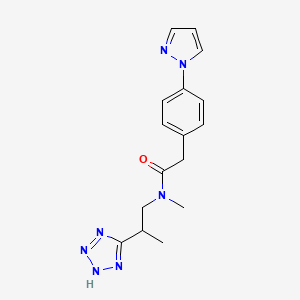 N-methyl-2-(4-pyrazol-1-ylphenyl)-N-[2-(2H-tetrazol-5-yl)propyl]acetamide