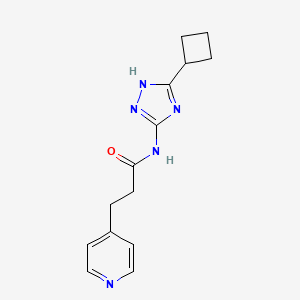 N-(5-cyclobutyl-1H-1,2,4-triazol-3-yl)-3-pyridin-4-ylpropanamide