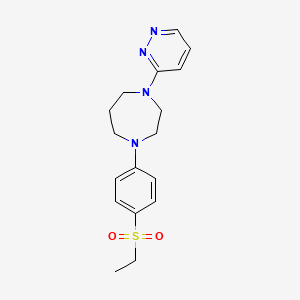 molecular formula C17H22N4O2S B7676809 1-(4-Ethylsulfonylphenyl)-4-pyridazin-3-yl-1,4-diazepane 