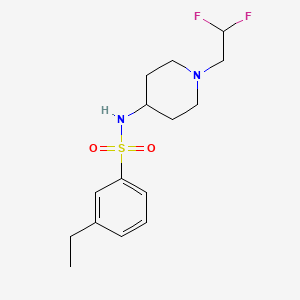 N-[1-(2,2-difluoroethyl)piperidin-4-yl]-3-ethylbenzenesulfonamide