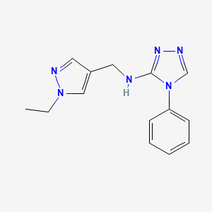 N-[(1-ethylpyrazol-4-yl)methyl]-4-phenyl-1,2,4-triazol-3-amine