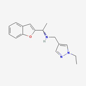 (1S)-1-(1-benzofuran-2-yl)-N-[(1-ethylpyrazol-4-yl)methyl]ethanamine