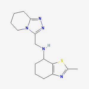 2-methyl-N-(5,6,7,8-tetrahydro-[1,2,4]triazolo[4,3-a]pyridin-3-ylmethyl)-4,5,6,7-tetrahydro-1,3-benzothiazol-7-amine