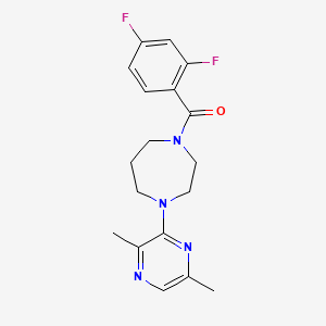 (2,4-Difluorophenyl)-[4-(3,6-dimethylpyrazin-2-yl)-1,4-diazepan-1-yl]methanone