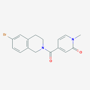 4-(6-bromo-3,4-dihydro-1H-isoquinoline-2-carbonyl)-1-methylpyridin-2-one