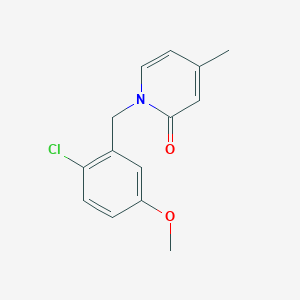 molecular formula C14H14ClNO2 B7676930 1-[(2-Chloro-5-methoxyphenyl)methyl]-4-methylpyridin-2-one 