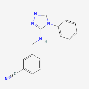 molecular formula C16H13N5 B7676935 3-[[(4-Phenyl-1,2,4-triazol-3-yl)amino]methyl]benzonitrile 